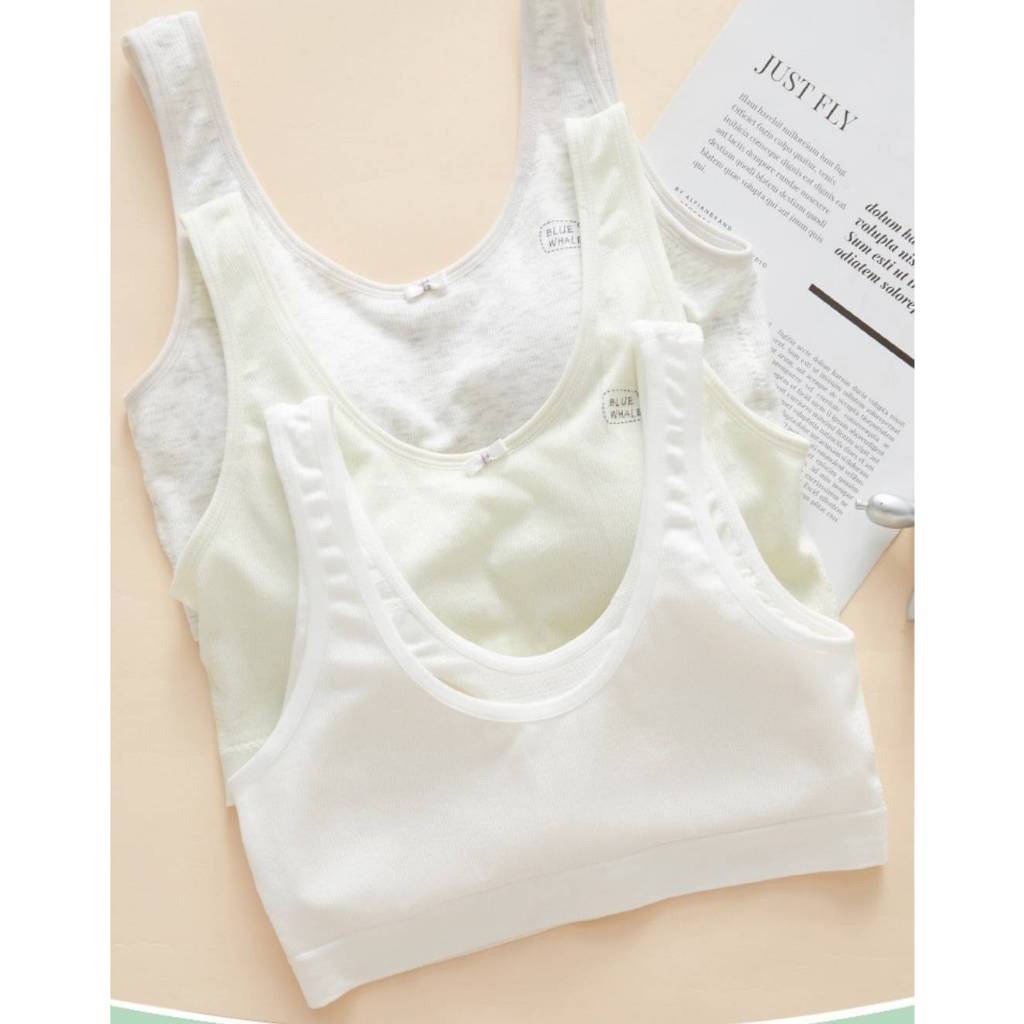 AP104 เสื้อในเด็กผ้านุ่มฟรีไซส์ฟองน้ำเย็บติด