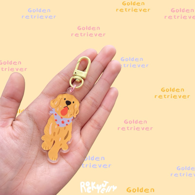 Rockyjelly - Keychain Golden retriever / Keychain 6cm