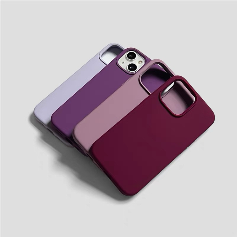 Supercase i7-i16promax เคสซิลิโคน Silicone Cover Case ด้านในบุกำมะหยี่ กันเปื้อน สีม่วง
