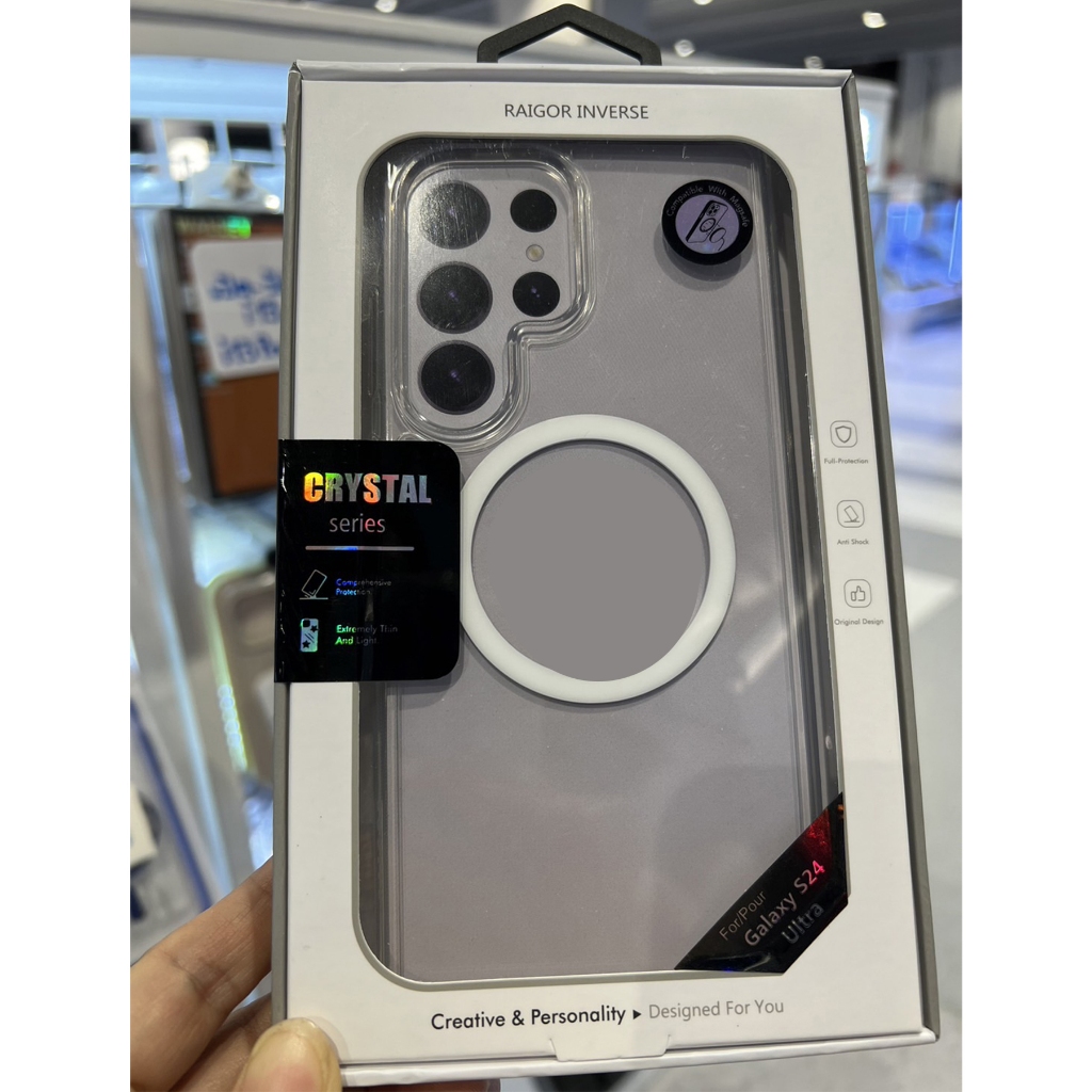 เคส S23 Ultra / S24 Ultra Case Raigor Inverse Crystal Mag Shockproof เคสใส ชาร์จแม่เหล็ก (THพร้อมส่ง ในไท