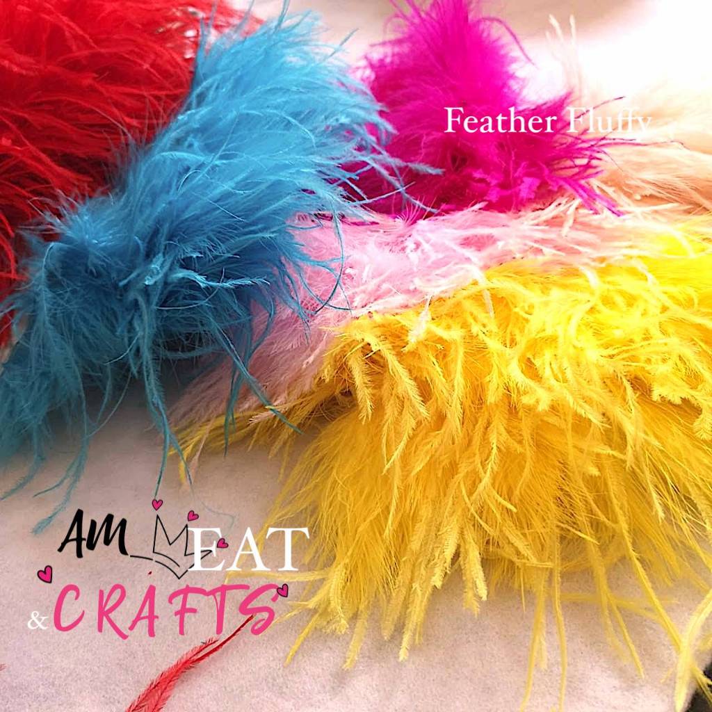 15cm ตัวอย่างสั้นมาก ขนนก กระจอกเทศ ขนนกกระจอกเทศ เส้นขนนก ขนฟู แบบ 2 ชั้น เส้นแบน ขนาด 15cm eather 