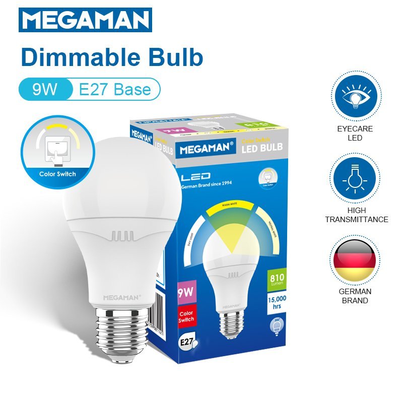หลอด บับ 3 แสง Color Switch LED BULB YTA60 DM-SDC 9W E27 SDC ขนาด 9W แสงเดย์ Daylight / คลู Coolwhit