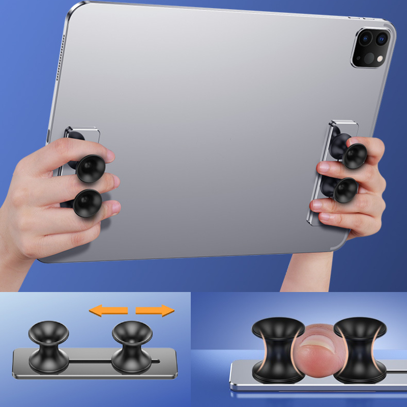 B02 ซิลิโคน + อลูมิเนียมอัลลอยด์ มือจับ iPad แท็บเล็ต เลื่อนตำแหน่งได้ ด้ามจับกันลื่น ที่จับเล่นเกม อุปกรณ์เสริมสำหรับเล่นเกม ด้ามจับซิลิโคน