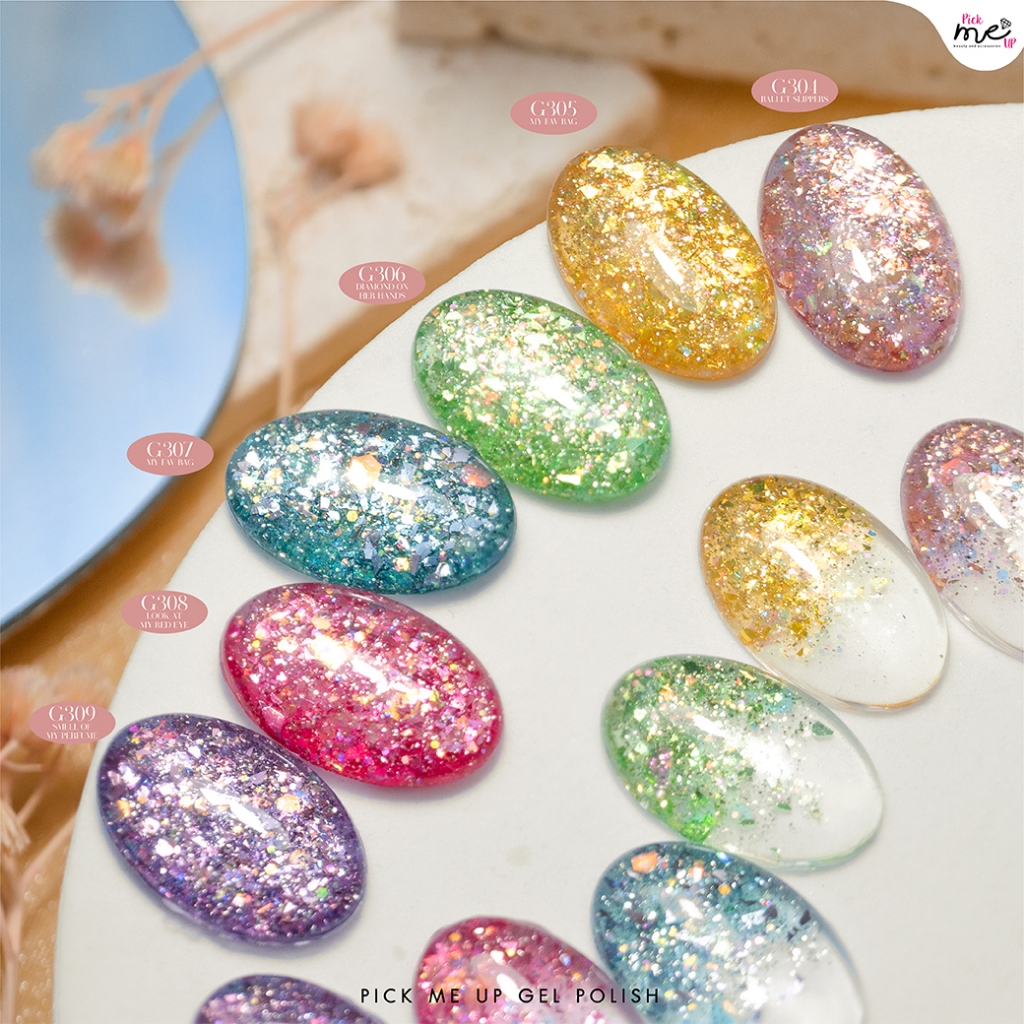 สีเจลทาเล็บ  Pick Me Up Mermaid Collection 6 เฉดสี ขนาด 15 ml ปลอดภัยเด็ก 3+ และคุณแม่ตั้งครรภ์ แบรนด์ไทย