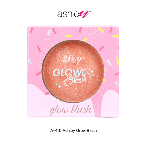 Ashley Glow Blush บลัชออนเนื้อคุกกี้ เนียนละเอียด (A-415)