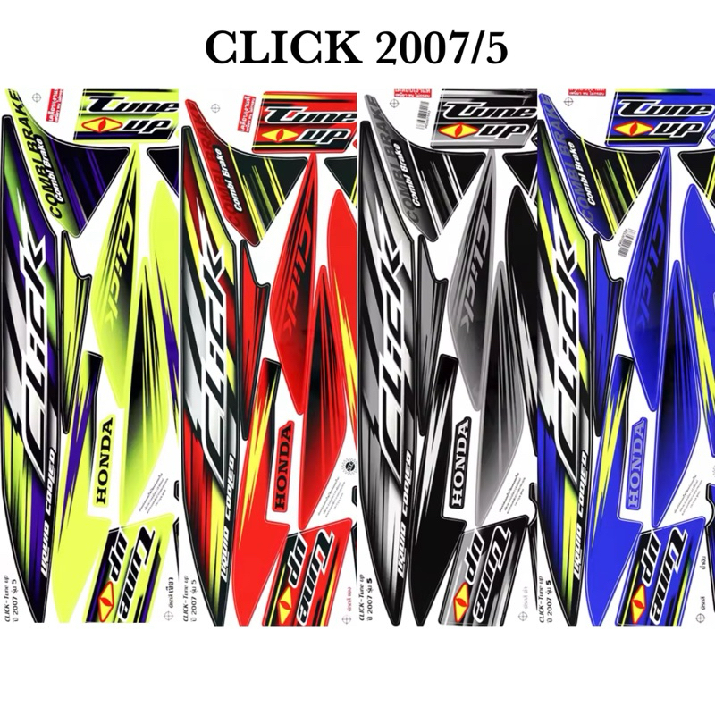 Zumoสติ๊กเกอร์คลิก click ปี2007 รุ่น 5 (สติ๊กเกอร์สีสดสีเงา เคลือบเงาแท้)