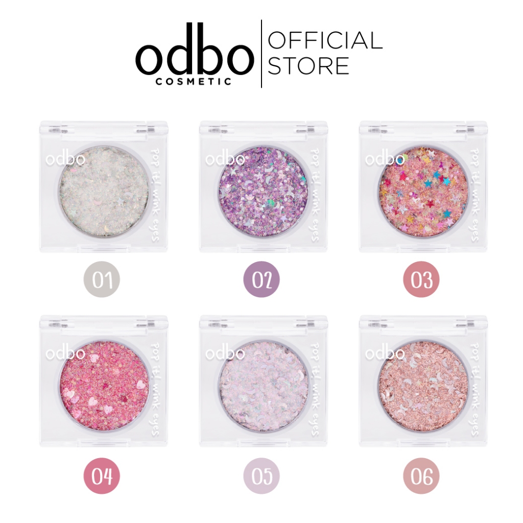 ODBO POP IT! WINK EYES OD2020 กลิตเตอร์เม็ดใหญ่ ตกแต่งตาและใบหน้า วิ้งชัด สำหรับงานเทศกาล