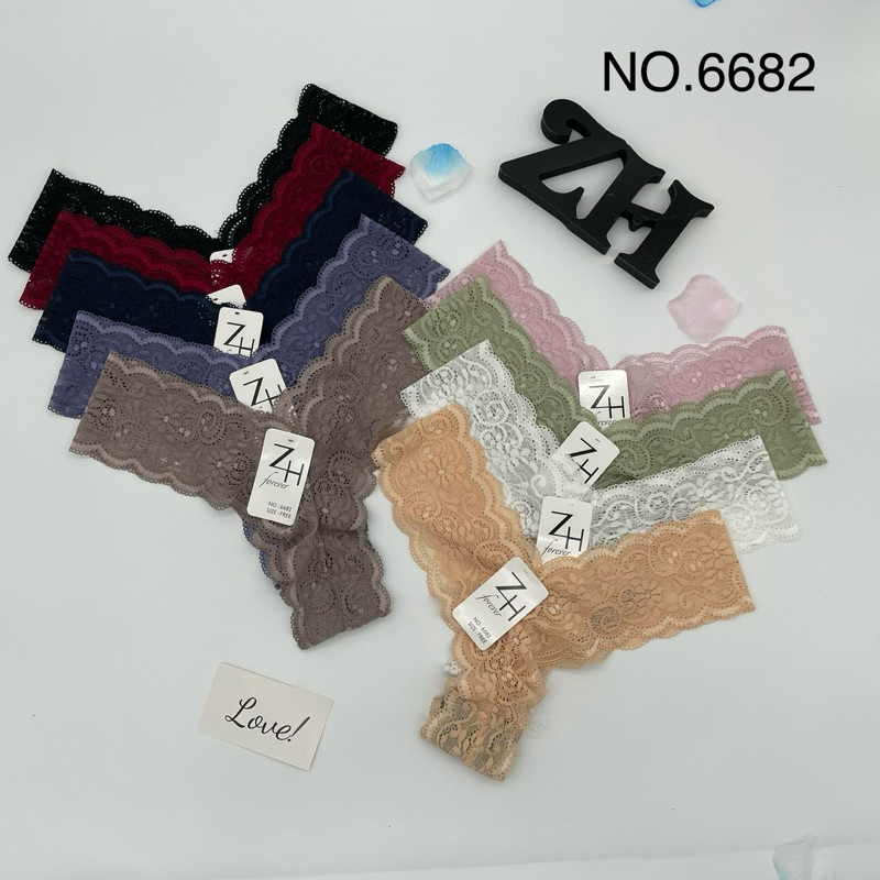 กางเกงชั้นในลูกไม้จีสตริงZH.6682
