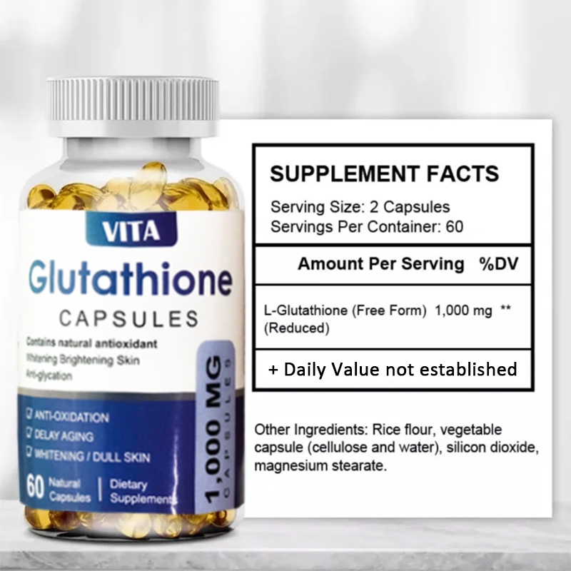 (60 เม็ด) VITA กลูต้าไธโอน Glutathione 1000 มิลลิกรัม สารต้านอนุมูลอิสระคอลลาเจนต่อต้านความชรา 60/120 แคปซูล - รูปที่ 3