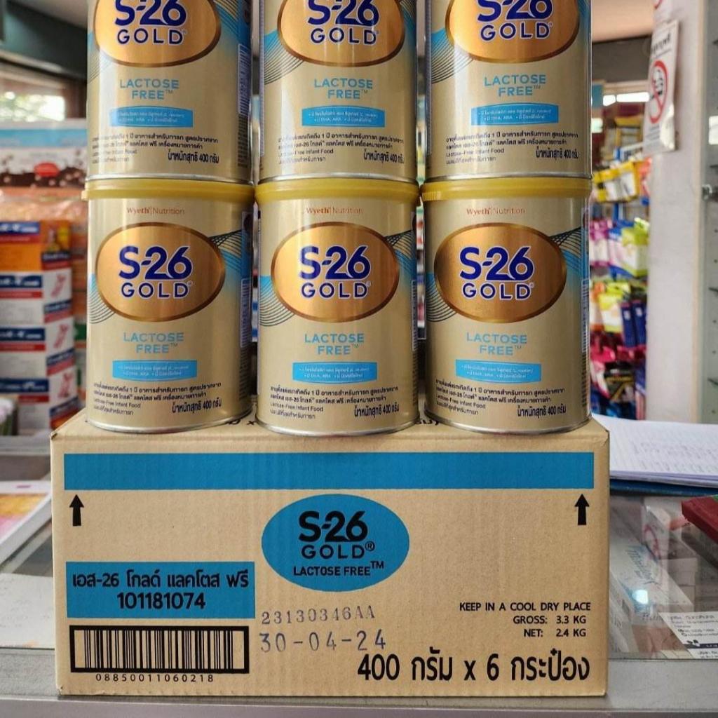 *** ขายยกลัง*** นมผง S26 Gold LF สำหรับเด็กท้องเสีย 400 กรัม x 6 กระป๋อง ( S-26  Lactose Free เอส26 เอส 26 แล็คโตส )