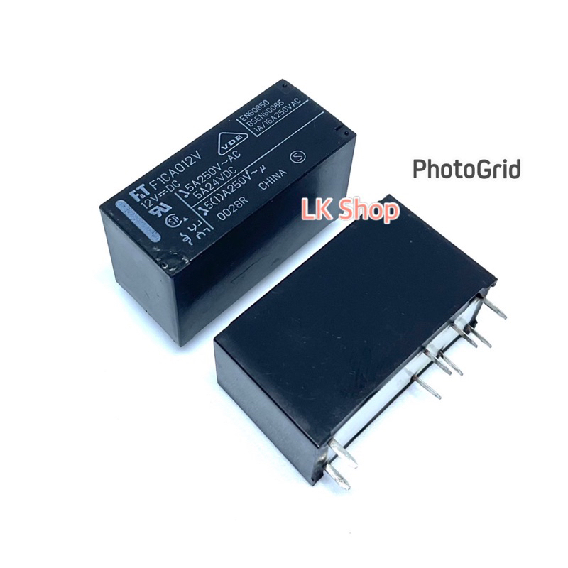 รีเลย์ F1CA012V  12VDC 8ขา 2คอนแทค 5แอมป์ สินค้าพร้อมส่ง ออกบิลได้