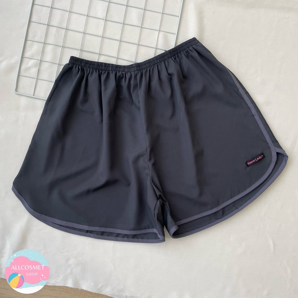 < 2XL > กางเกงขาสั้นสาวอวบ ทรงเลดี้สปอร์ต ขากว้าง ไหมอิตาลี่ ใส่นอน อยู่บ้าน ออกกำลังกาย By A.COSMET - รูปที่ 3