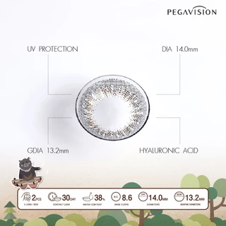 PEGAVISION คอนแทคเลนส์สี รายเดือน รุ่น Forest Miracle สี Bronze Black (2 เลนส์/กล่อง)