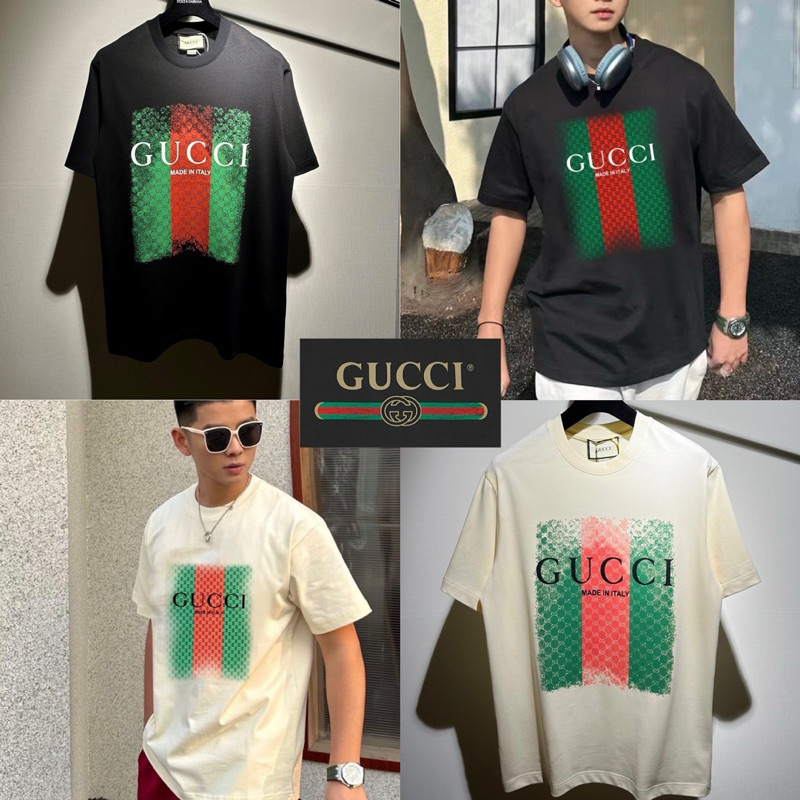 GUCCI TShirt Unisex 💚❤️💚 Hiend 1:1 เสื้อยืด Gucci ส่งจากไทย งานสวย 🏷️