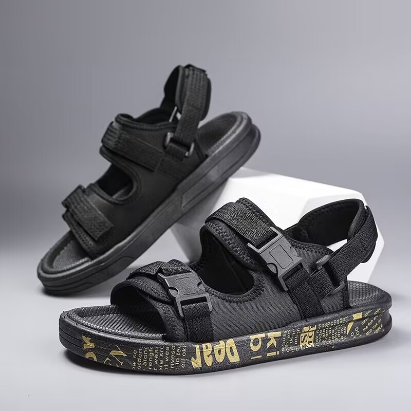 ผู้ชายรองเท้าแตะกลางแจ้งรองเท้าชายหาดลื่นสบายระบายอากาศเหมาะสำหรับสถานที่พักผ่อนต่างๆ - รูปที่ 4