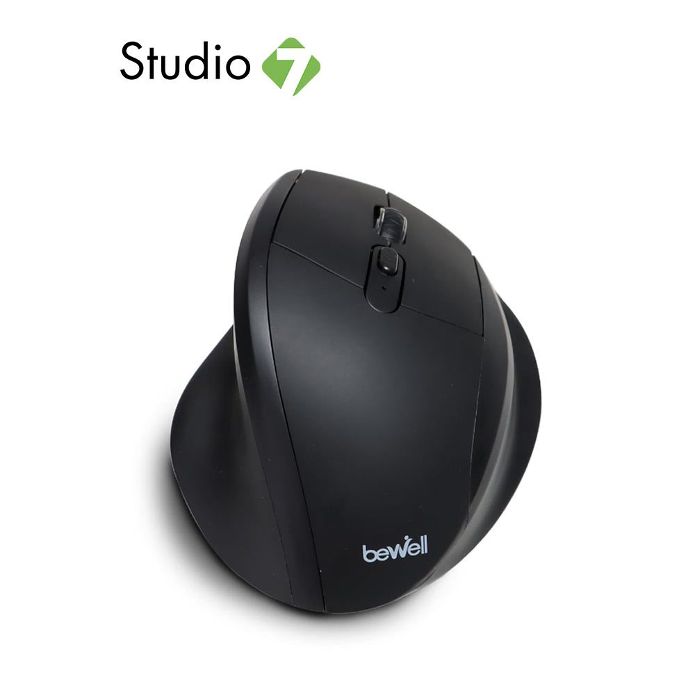 เมาส์ไร้สาย Bewell Ergo Semi-Ver Mouse Gen2 EC-10 Black By Studio7