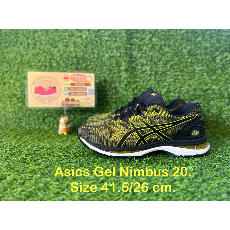 Asics Gel Nimbus 20. Size 41.5/26 cm. #รองเท้าผ้าใบ #รองเท้าวิ่ง #รองเท้ามือสอง #รองเท้ากีฬา