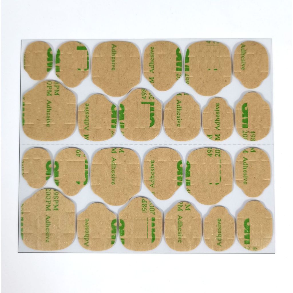 5 แผ่น x สติกเกอร์ติดเล็บปลอม 3M Silicone glue ซิลิโคนกาว ติดเล็บปลอม เหนียวมาก แผ่นละ 24 ชิ้น = 120 ชิ้น รุ่นขนาดปกติ