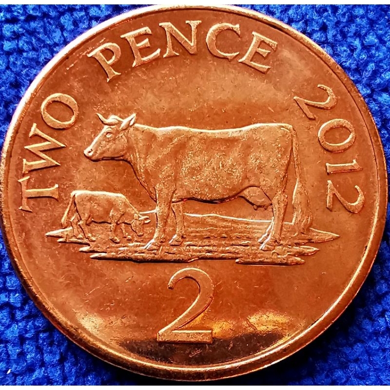 เหรียญ​ เกิร์น​ซี​ Guernsey (ภายใต้ UK), 2 Pence, #​0773T,  ไม่​ผ่าน​ใช้​ UNC