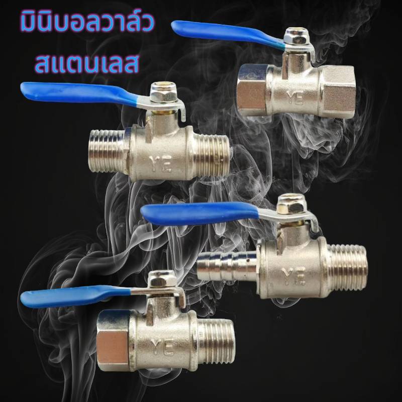 มินิบอลวาล์วสแตนเลสเกลียว 1/4 มีหลายแบบให้เลือก