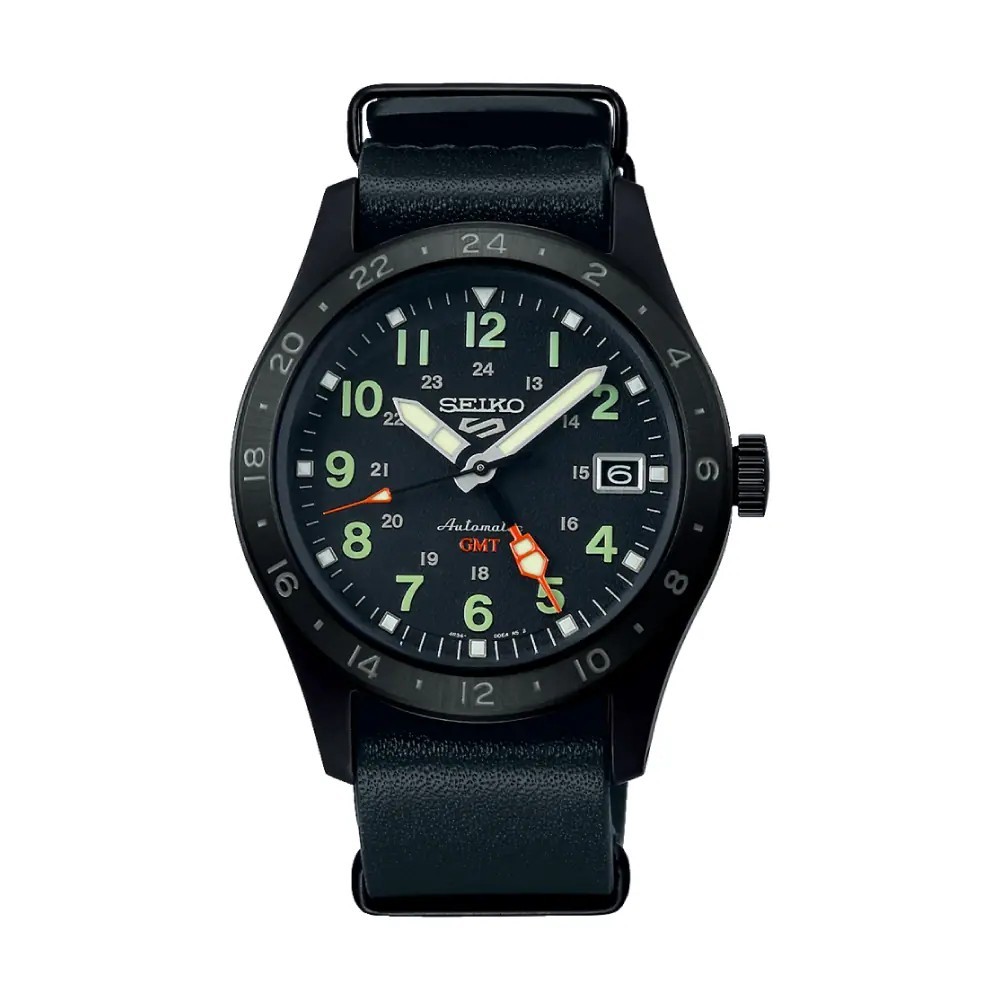Seiko (ไซโก) นาฬิกาข้อมือ Seiko 5 Sports GMT Field Watch รุ่น SSK023K SSK025K ระบบอัตโนมัติ ขนาดตัวเรือน 39.40 มม.