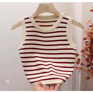 เสื้อครอปแขนกุด มีให้เลือกถึง 6 สี *พร้อมส่งจากไทย*
