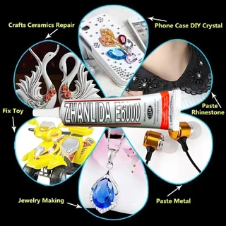 ZHANLIDA E6000 ปลายเข็ม กาวติดเพชร พลอย เสื้อผ้า งาน DIY ต่างๆ เหนียว ใส ใช้งานได้หลากหลาย