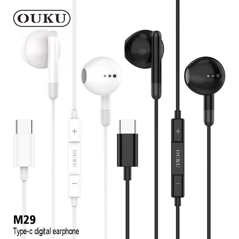 NEW!! OUKU M29 earphone หูฟังดิจิตอลแบบมีสายพร้อมไมโครโฟน หูฟัง​สำหรับ​แจ็ค​TypeC​ ใหม่ล่าสุด​ แท้100%