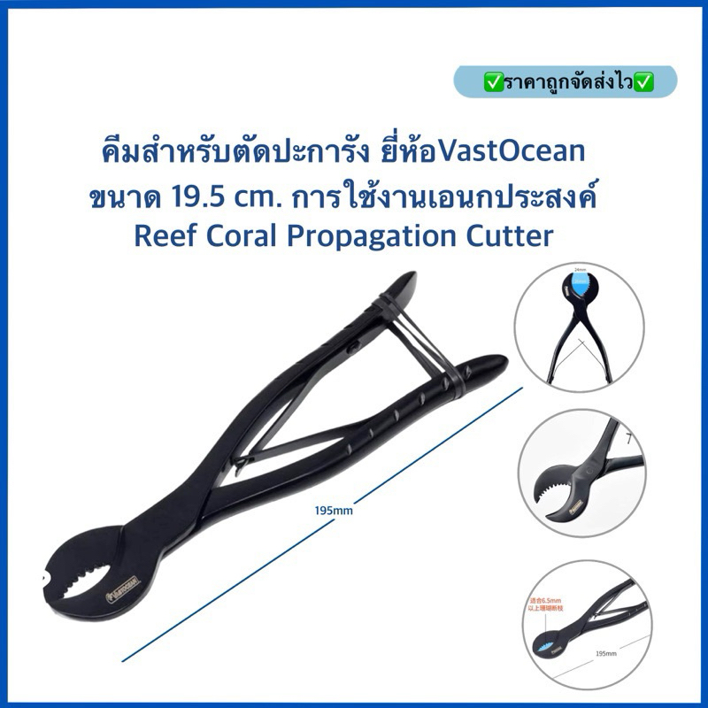 คีมสำหรับตัดปะการังคุณภาพสูง ยี่ห้อVastOcean  ขนาด 19.5 cm. การใช้งานเอนกประสงค์ Reef Coral Propagat