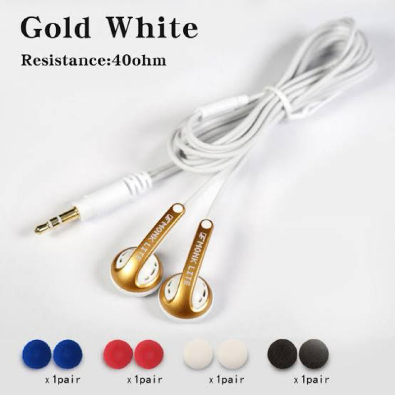 VE Monk LITE สี Gold white (Rare Items) ของแท้ หูฟัง Earbuds ในตำนาน เสียงดี ใส่สบาย ราคาประหยัด