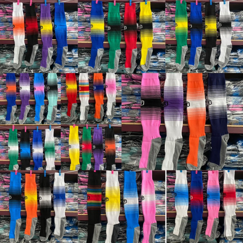 ถุงเท้าฟุตบอล ถุงเท้ากีฬา เนื้อผ้าดี สีสันสวยงาม