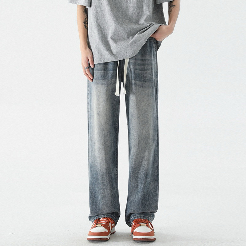 กางเกงยีนส์ทรงกระบอก faded jeans ss508