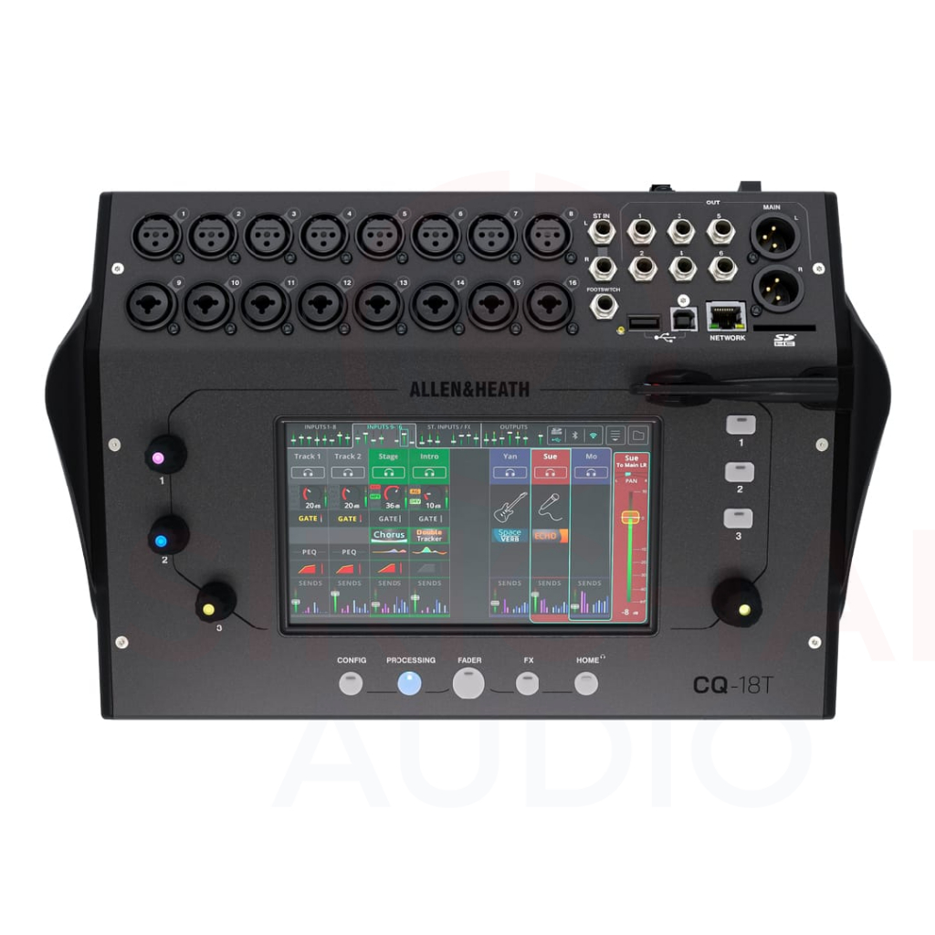 DIGITAL MIXER Allen & Heath รุ่น CQ18T (มิกเซอร์ดิจิตอล18ช่อง) Bluetooth และ SD/USB พร้อมหน้าจอสัมผั