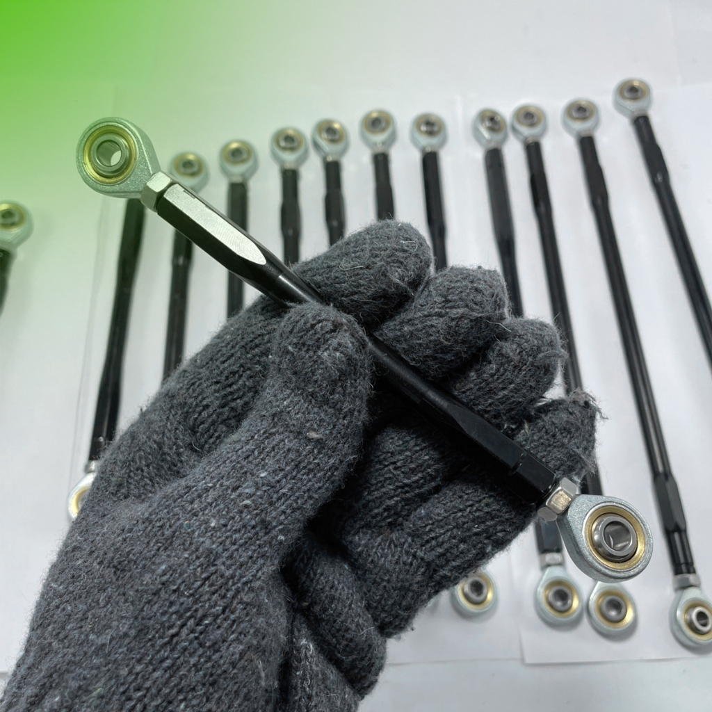 (พร้อมส่ง) ก้านเกียร์โยง อะไหล่เกียร์โยง พร้อมลูกหมาก งานอลูมิเนียม CNC รู 6 มม. เลือกขนาดได้ ( 60มิล - 240มิล ) 🙏🛒 - รูปที่ 3