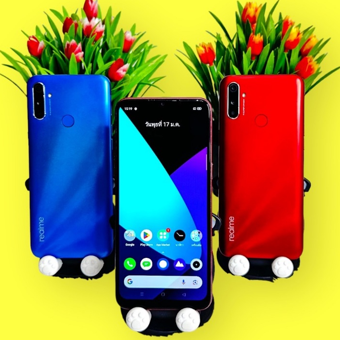 Realme c3 มือสองสภาพนางฟ้า🌺แรม 3รอม 32 กิ๊ก🌺ขนาดหน้าจอ 6.5 นิ้ว🌺แบต 5000 mAh🌺แถมฟรีชุดชาร์จ