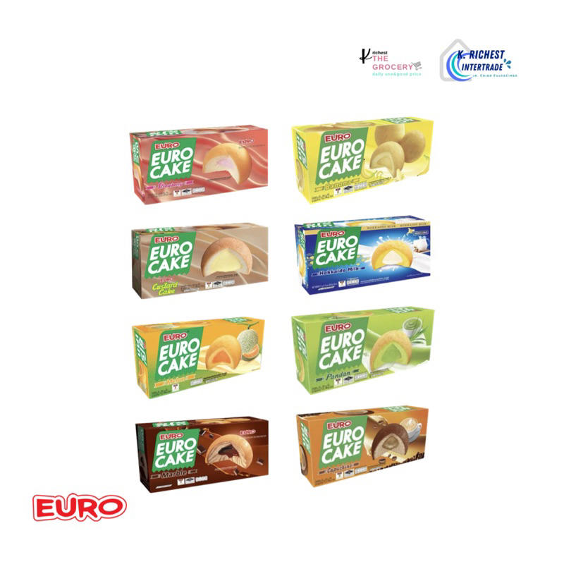 Euro ยูโร่ สอดไส้ครีม 24 กรัม [แพค 6 ชิ้น] ขนาด 144 กรัม