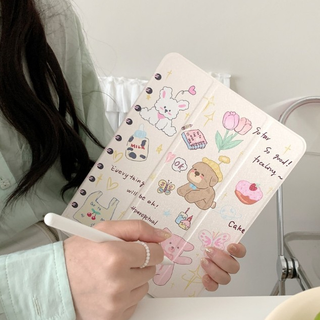 พร้อมส่ง เคสไอแพด Air6 Air8 11 Gen12/11ช่องใส่ปากกาขวา สวนสัตว์น่ารัก notebook AcrylicเคสiPad MINI7 ราคา ถูกที่สุด ดีลบีเคเค แกลเลอรีภาพที่ 5