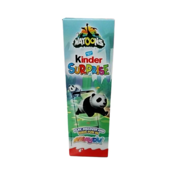 Kinder Eggs Surprise Natoons 1 กล่อง มี 4ชิ้น มาพร้อมของสะสมข้างใน น้ำหนัก 80 กรัม E.29/08/24