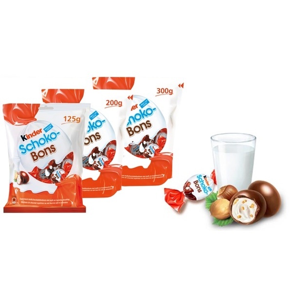 ช็อคโกแลต Kinder Schoko Bons Cocoa &amp; Milk มี 2 ขนาด BBF : 29/12/24