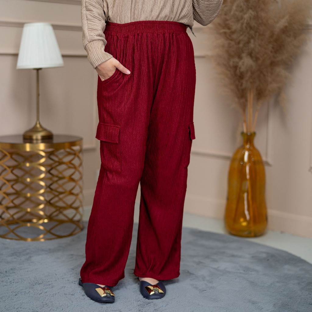 กางเกง ทรงคาร์โก้ เนื้อผ้าท๊อฟฟี่ ใส่สบายยืดได้เยอะ กางเกงขายาวใส่อยู่บ้าน ใส่เที่ยว RA57วาริสมุสลิม