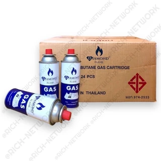 แก๊สกระป๋อง 🔥ส่งด่วน!🔥 [3 กระป๋อง] แก๊สเตาปิคนิค Diamond Flame น้ำหนักรวม 355 กรัม ต่อ1กระป๋อง