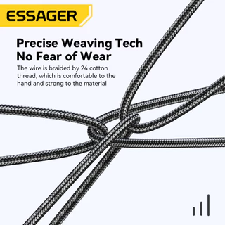 Essager 65W สายชาร์จเร็วแบบ4-In-1 Type-C C-C A-C สายเคเบิล สายชาร์จสำหรับ Xiaomi IP Huawei Realme