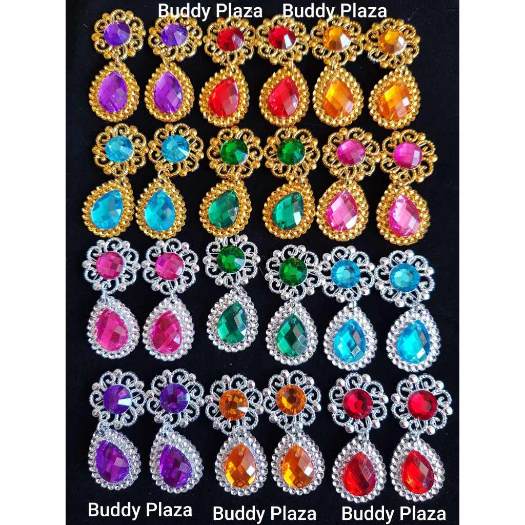 NEW (แบบหนีบ) 💥พร้อมส่ง ต่างหูหนีบ ต่างหูดรัมเมเยอร์ ต่างหูเพชร