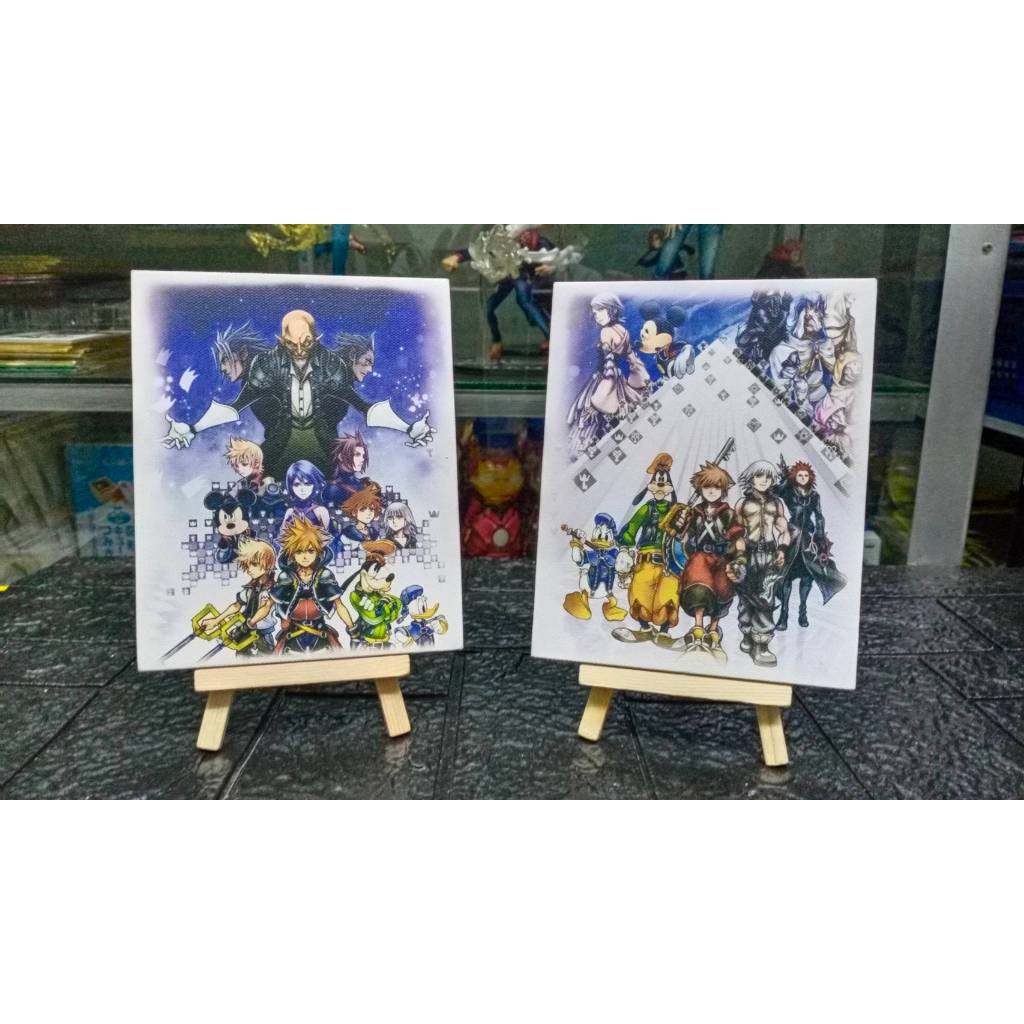 Kingdom Hearts Ichiban Kuji Canvas Board ภาพไม้ หนา 1ซม. แถมขาตั้งไม้