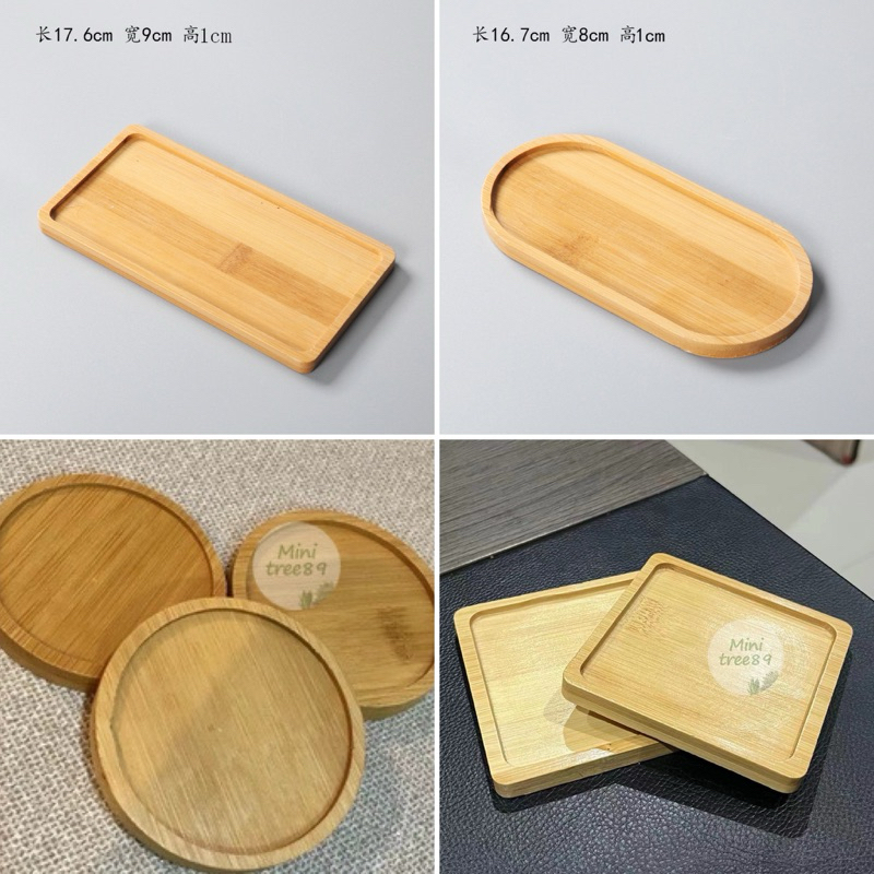 ถาดรองไม้ สีครีม ถาดเปล่า (ขนาด 3นิ้ว หรือ 8 เซนติเมตร) จ.น 3 ชิ้น เเละ 9เซ็น มีหลายขนาดหลายตัวเลือกด้านใน minitree89🌵🪴