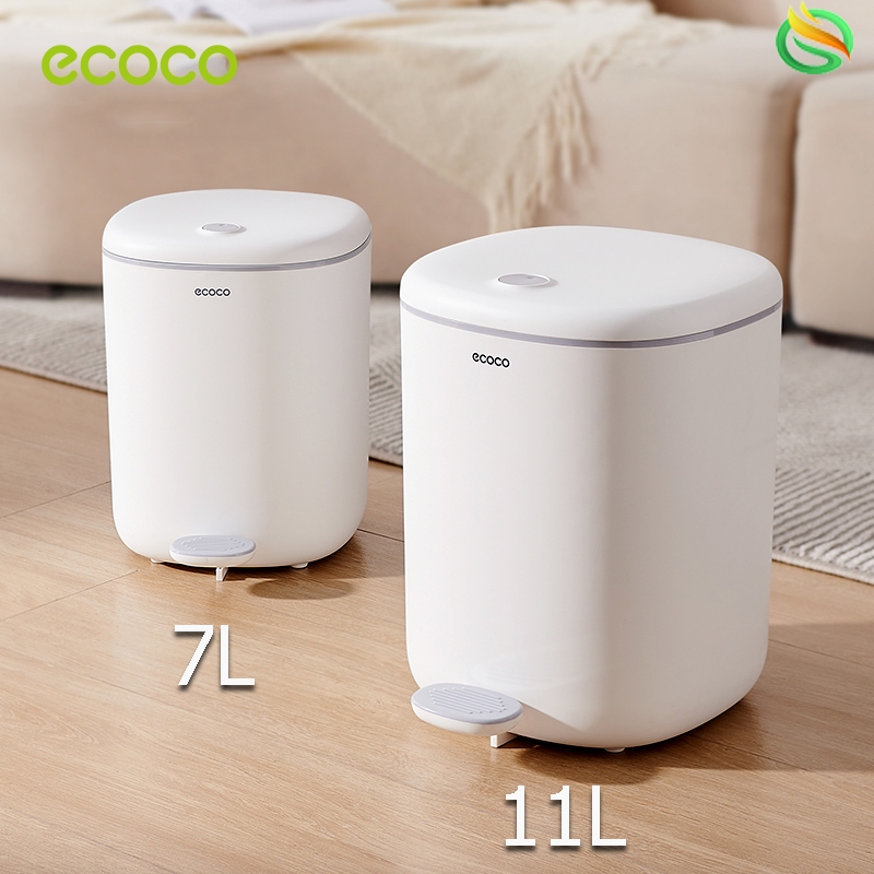 [พร้อมส่ง]ECOCO ถังขยะ 7L/11L ถังเหยียบ ในตัวสองชั้น สามารถเก็บถุงขยะ E2228