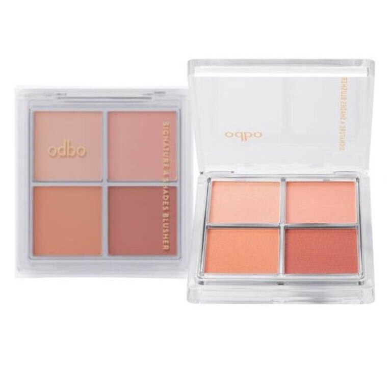 Odbo Signature 4 Shades Blusher 10 g.(OD1309) โอดีบีโอ ซิกเนเจอร์ โฟร์ เฉดส์ บลัชเชอร์