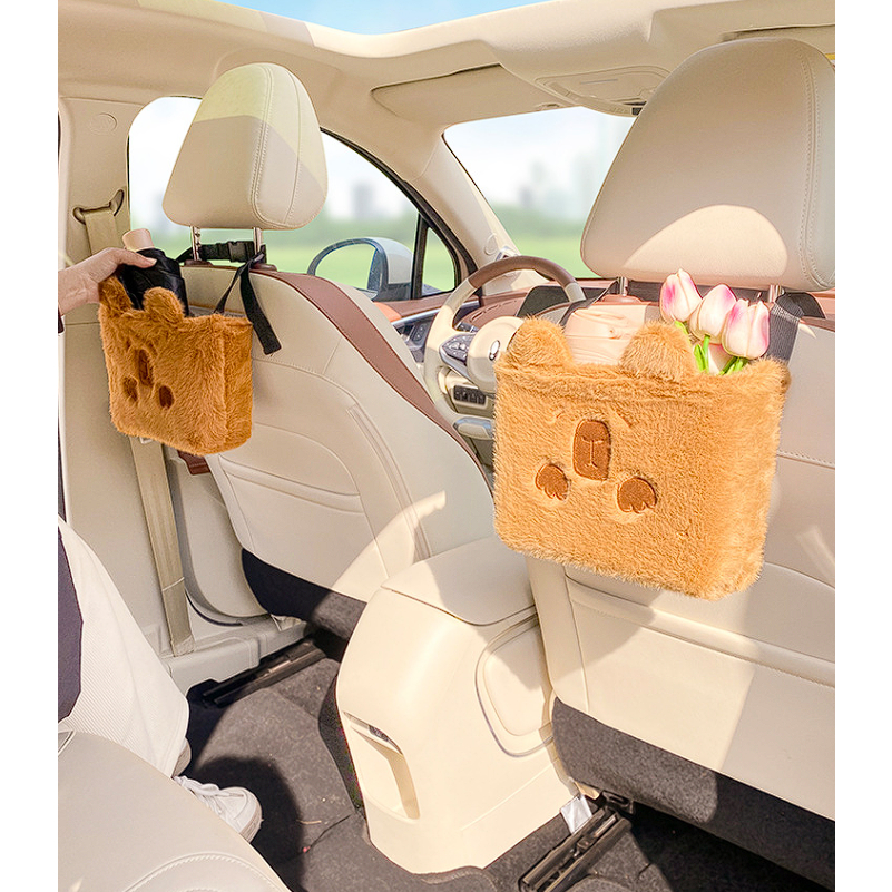 Tohome🦫 พร้อมส่งที่ใส่ของหลังเบาะรถยนต์ คาปิบาร่า หมามะพร้าว  capybara bucket สุดน่ารัก จุของได้เยอะ🦦🦫 - รูปที่ 4