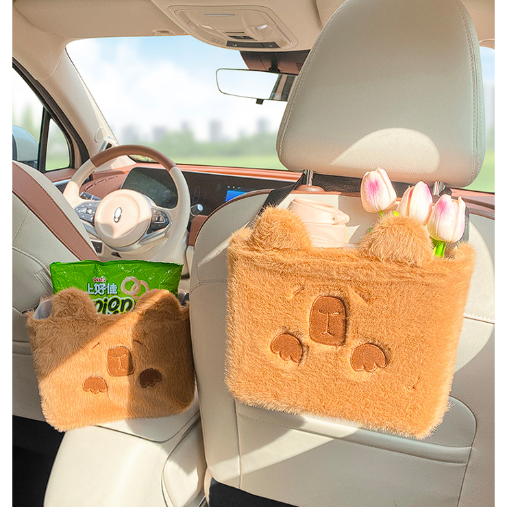 Tohome🦫 พร้อมส่งที่ใส่ของหลังเบาะรถยนต์ คาปิบาร่า หมามะพร้าว  capybara bucket สุดน่ารัก จุของได้เยอะ🦦🦫 - รูปที่ 2