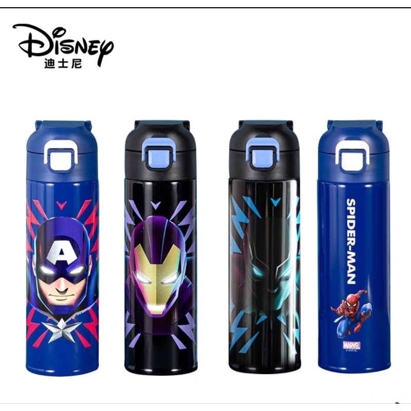 กระติกน้ำลายการ์ตูนยกดื่ม ขนาด400/500ml เก็บความร้อน-เย็นสแตนเลส 316